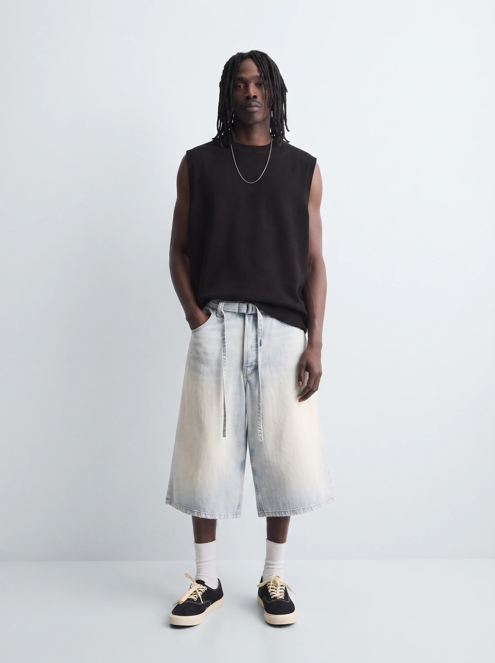 Men's Black "See No Evil" Graphic Oversized Streetwear Tank Top / Sando view 3