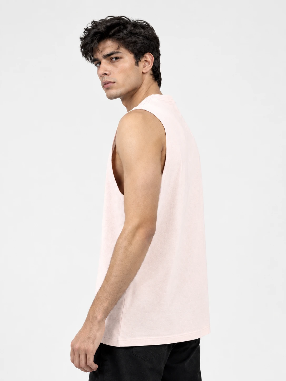 PINK Graphic Oversized Sando for Men view 3
