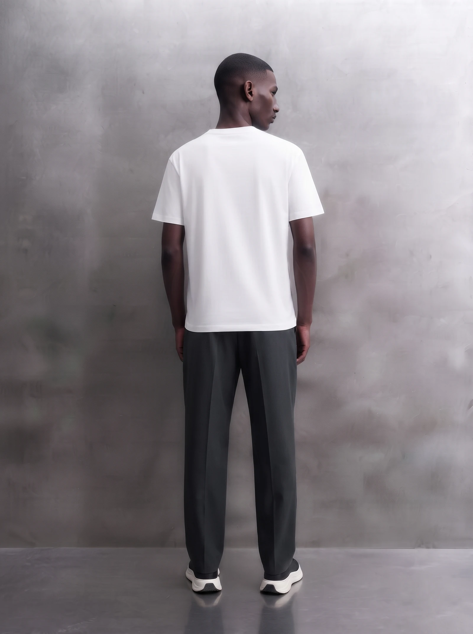 Men's White 'No Nazar Touch' Graphic Print T-Shirt | Casual Crew Neck Tee view 3