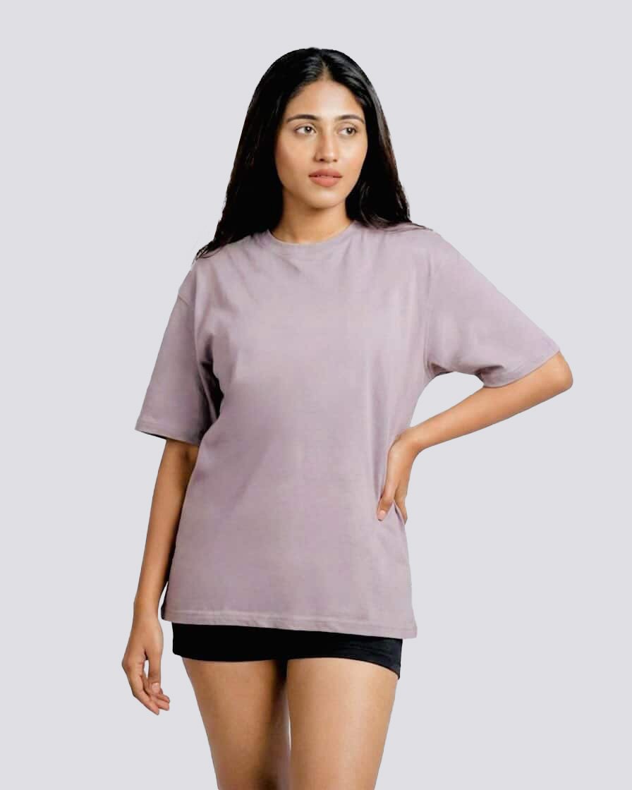 Loose-Fit Cotton T-Shirt lavender